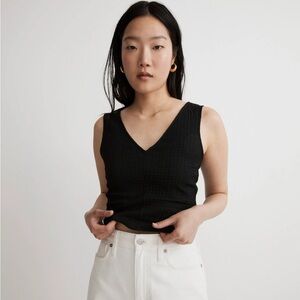 Madewell V-Neck Sleeveless Crop Top